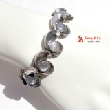 ANTONIO PINEDA Vintage Sterling Moonstone Bracelet Sterling Silver