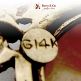 Antique Cameo Shell Openwork Brooch Pendant 14K Gold 1900