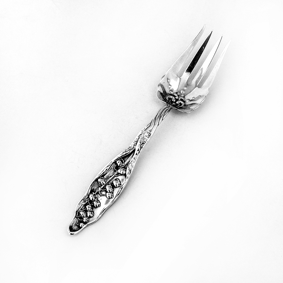 Lily by Frank Whiting Sterling Silver Salad Serving Fork AS 9/"