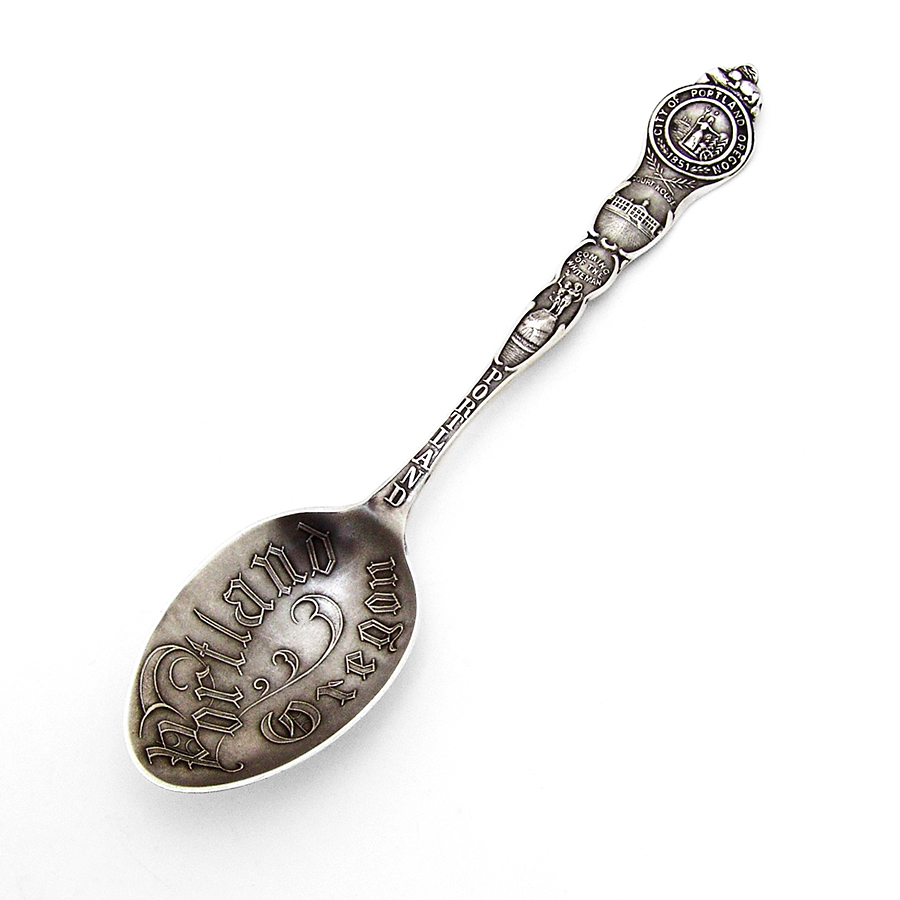 Portland Souvenir Spoon Embossed Bowl Mayer Sterling Silver eBay