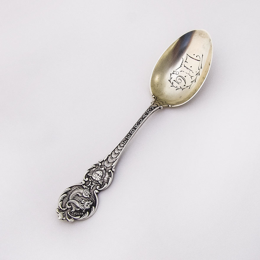 Watson February Zodiac Souvenir Spoon Sterling Silver Mono eBay