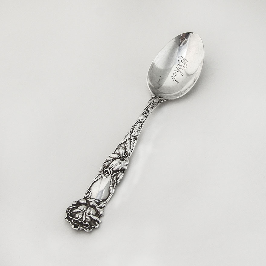 Bridal Rose Teaspoon Alvin Sterling Silver 1903 Mono Ethel eBay