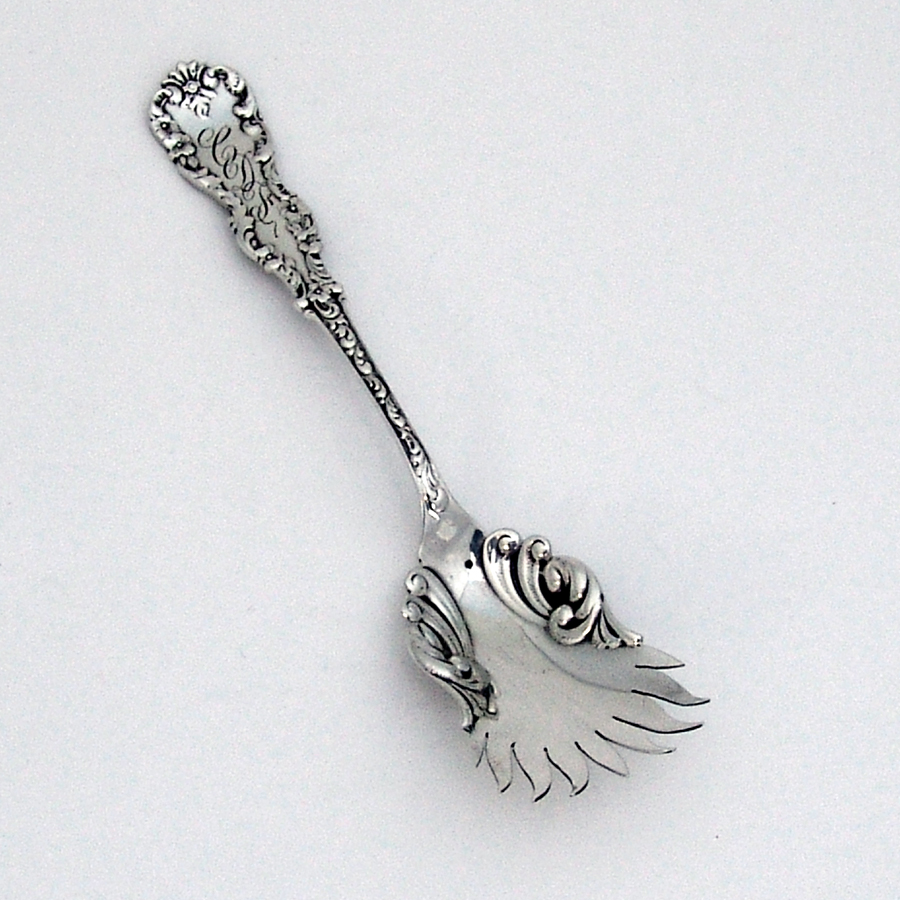 Baroque Floral Jam Relish Fork Hamilton Diesinger Sterling Silver Mono CDF eBay