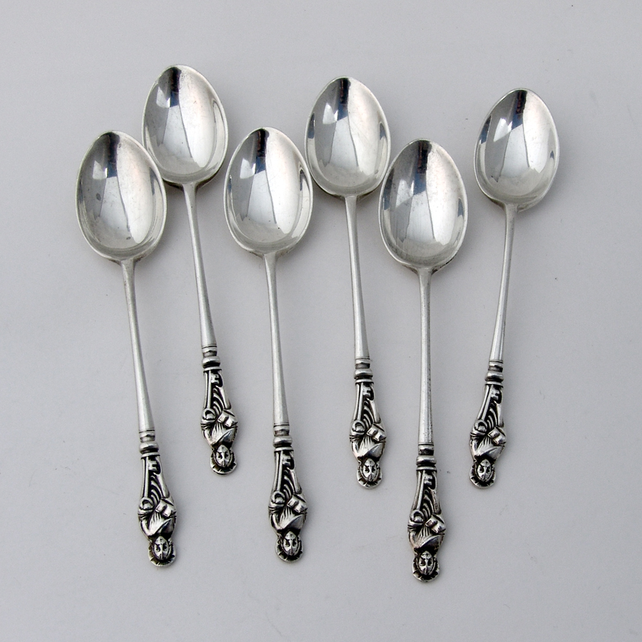 English St Peter Apostle Spoons Set Bravingtons Sterling Silver 1932 eBay
