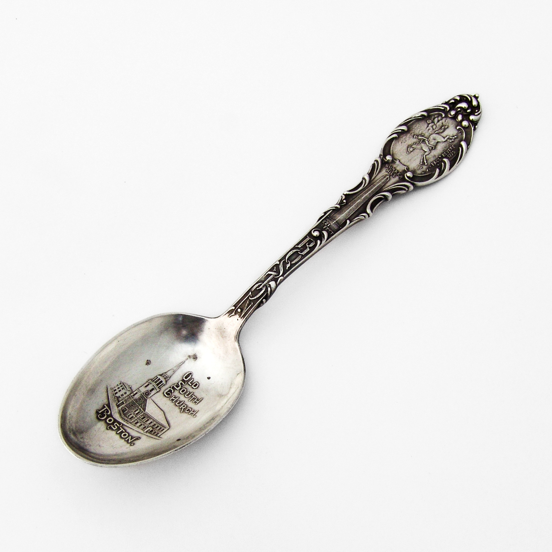 Paul Revere 1775 Souvenir Spoon Boston Church Bowl Alvin Sterling