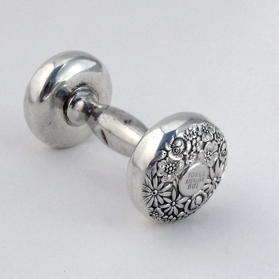 cartier silver baby rattle