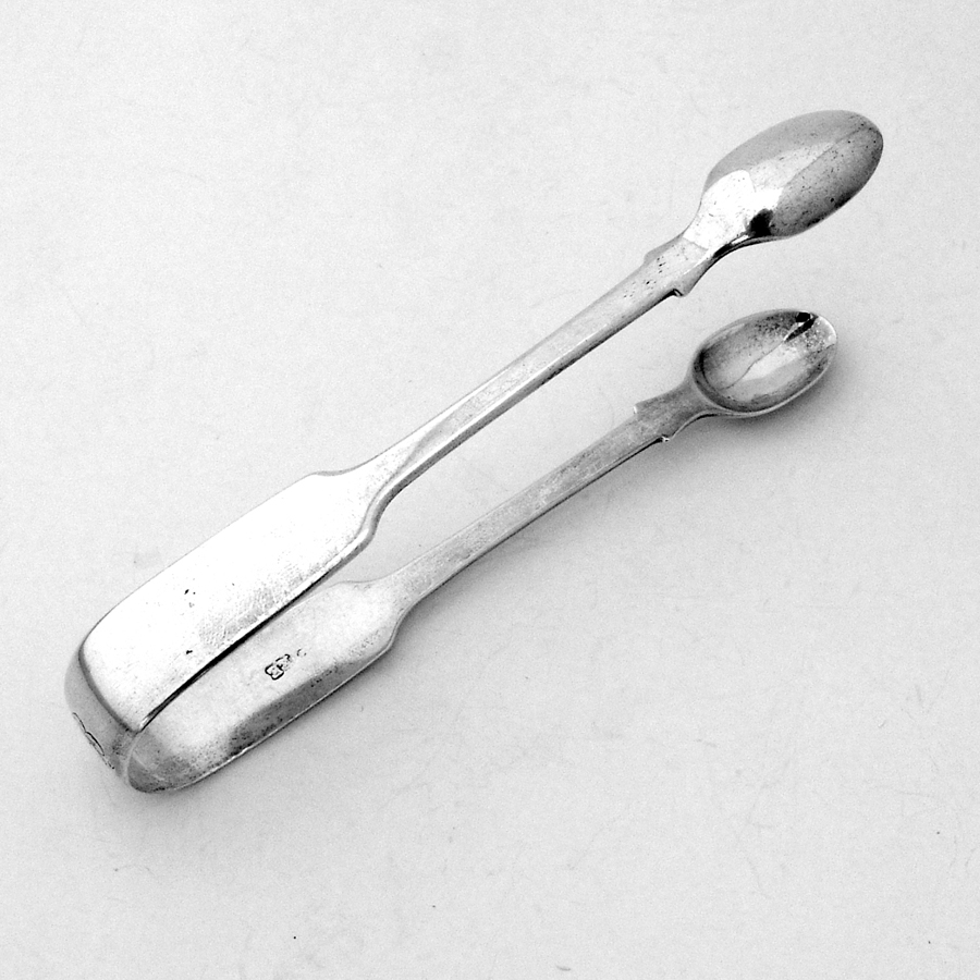 Victorian Sugar Tongs Elizabeth Eaton Sterling Silver 1853 Mono HLB eBay