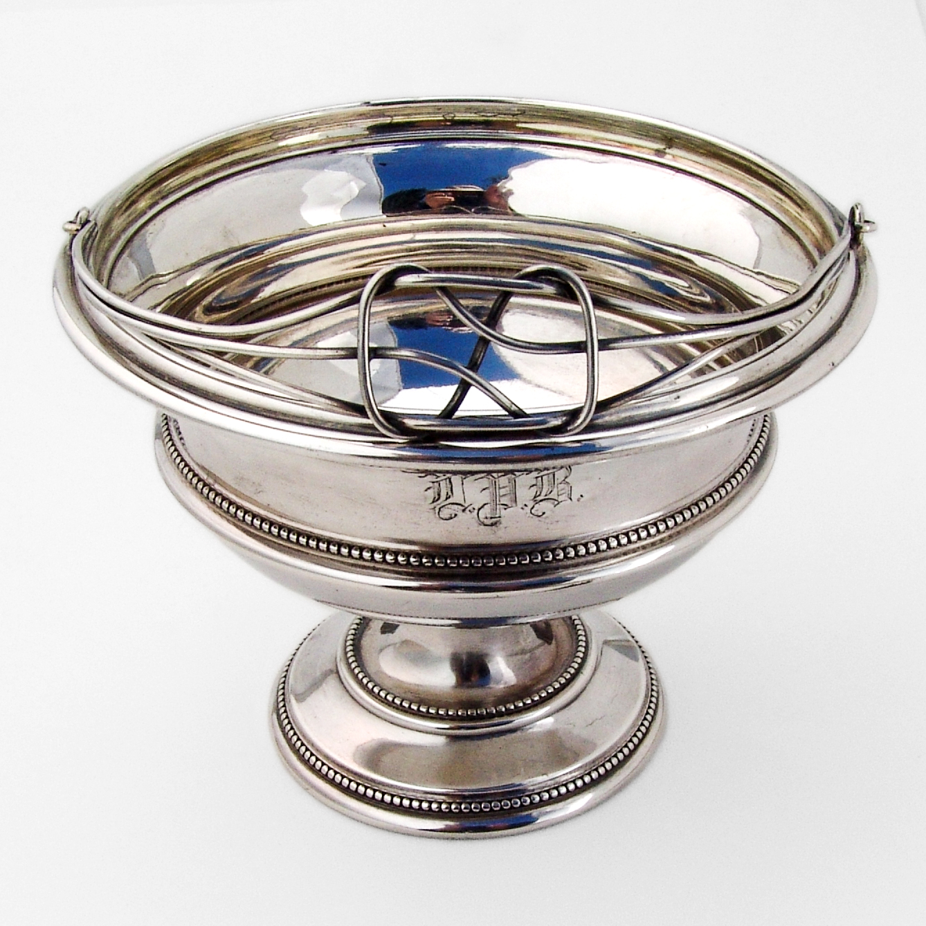 Tiffany Swing Handle Basket Sterling Silver 1853 Mono LPB | eBay