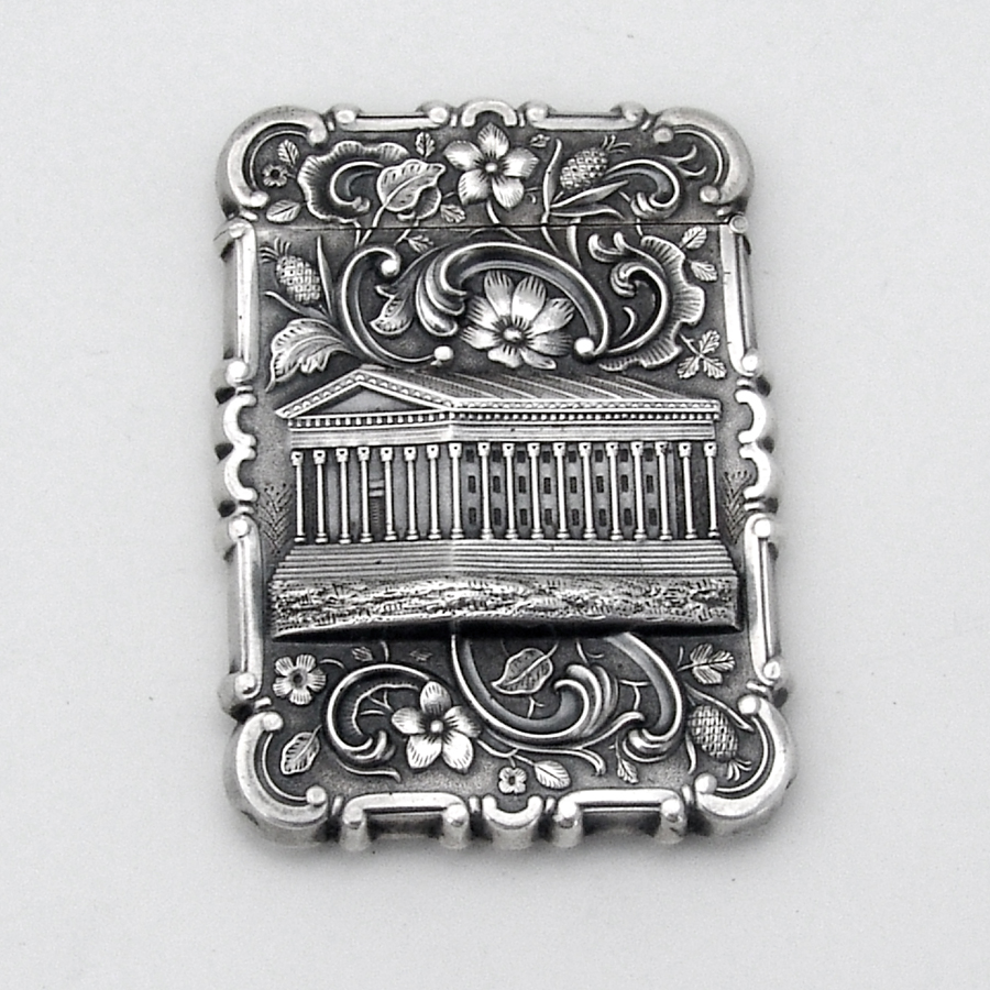 【 銀彫金 ニードルケース 】 英国17世紀　シルバー925 Ornate Card Case Leonard Wilson Coin Silver 1850 Mono Rachel | eBay