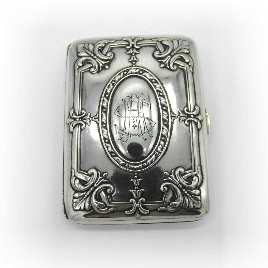 norwegian cigarette Norwegian Cigarette Case 830 Silver Mono AMS 1920