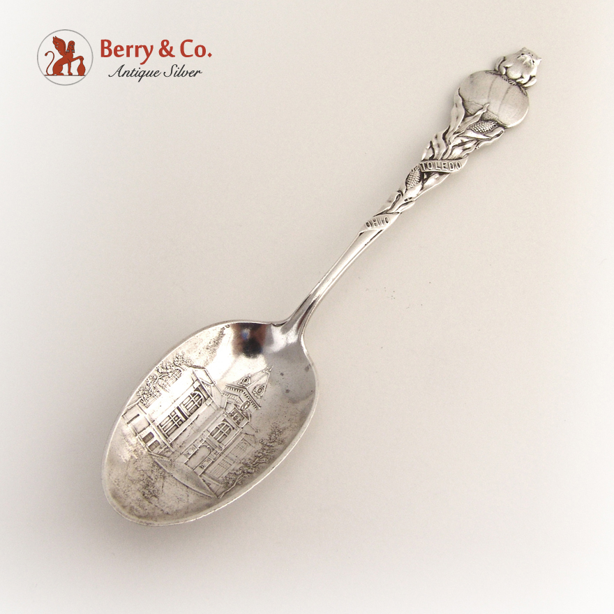 Toledo Ohio Souvenir Spoon Sterling Silver 1910 eBay